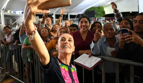 Sheinbaum arranca obras durante su gira por Sonora