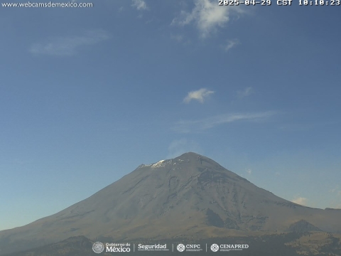 Registra 13 exhalaciones volcán Popocatépetl; se mantiene semáforo amarillo fase 2