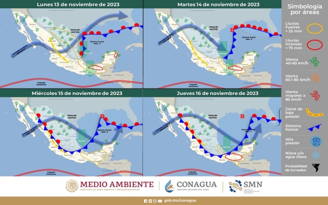 Habrá tiempo inestable en la tercera semana de noviembre