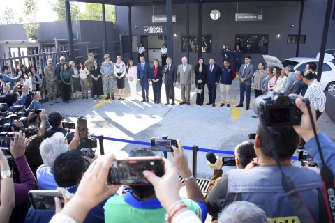 La gobernadora Margarita Gonz&aacute;lez Saravia y el fiscal Fernando Blumenkron inauguraron el espacio en Cuernavaca. 