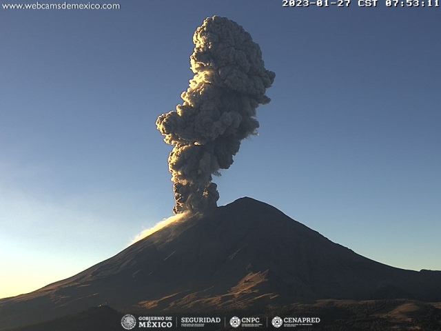 Registra Popocatépetl 129 exhalaciones en las últimas 24 horas