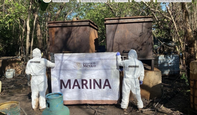 Desmantelan mega laboratorio de metanfetaminas en Nayarit