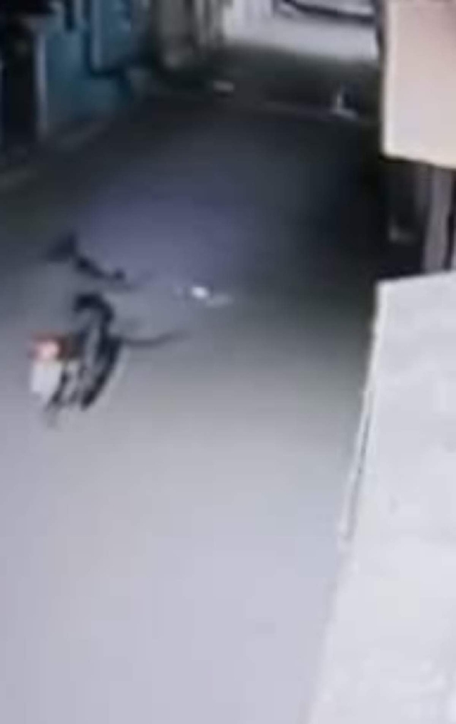 El momento exacto de uno de los ataques fue captado por una cámara de seguridad.