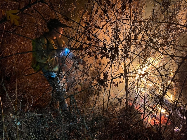 Al 100% de control y 60% de liquidación el incendio forestal en paraje Tecomulco, en Tepoztlán