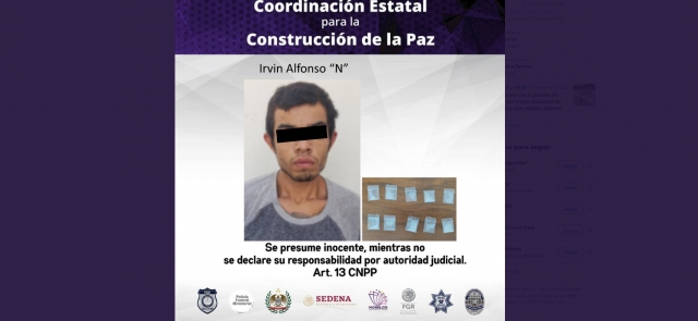 Atrapan a presunto narcomenudista en Tlaltizapán