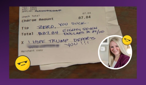 ¡Espero Trump te deporte! El mensaje de una comensal que indignó las redes
