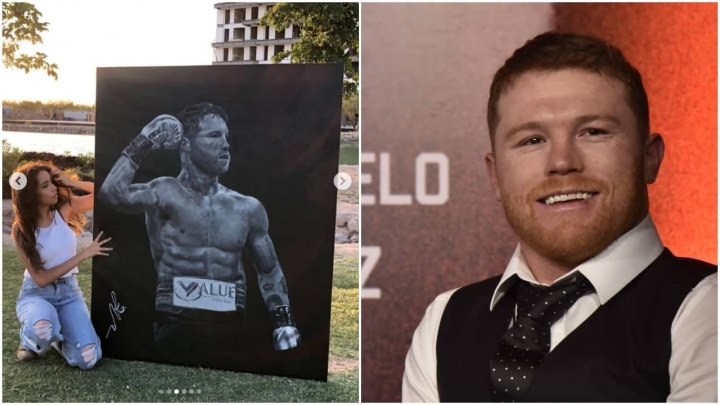 Vende pintura del “Canelo” Álvarez para pagar su Universidad.