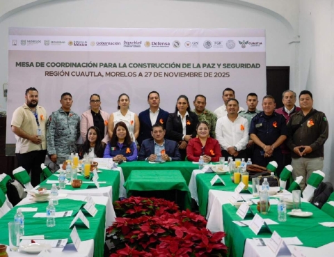 Cuautla fortalece coordinaci&oacute;n interinstitucional para construcci&oacute;n de la paz