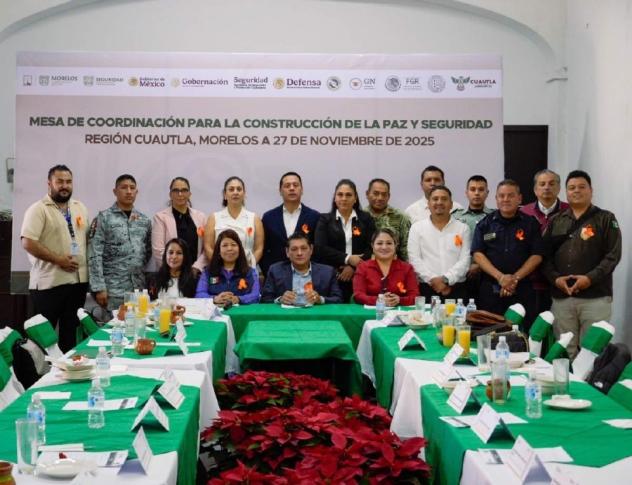 Cuautla fortalece coordinación interinstitucional para construcción de la paz