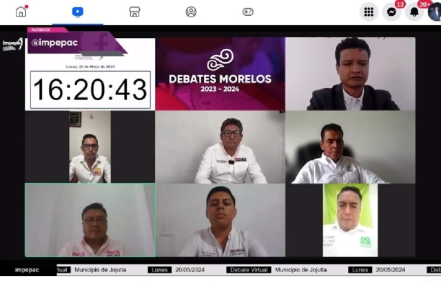 Sin grandes propuestas y poco debate, se dio el encuentro virtual entre los candidatos a la alcaldía de Jojutla.