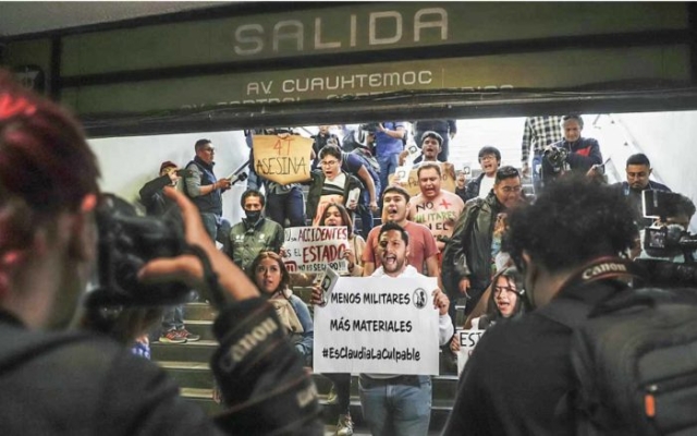 Protestan para que retiren a la Guardia Nacional del Metro