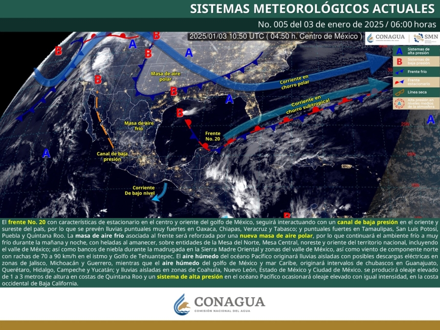 Prevén posibles lluvias y cielo nublado para Morelos durante primer fin de semana del año