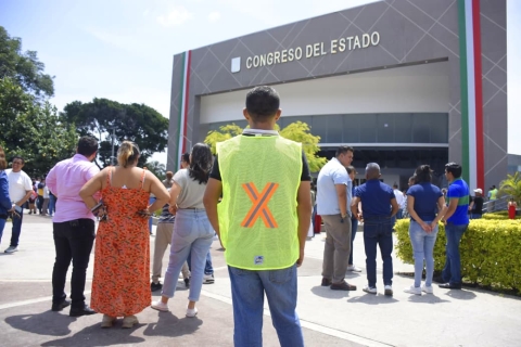Congreso del estado participa en Simulacro Nacional de Protección Civil, a 40 años del sismo de 1985