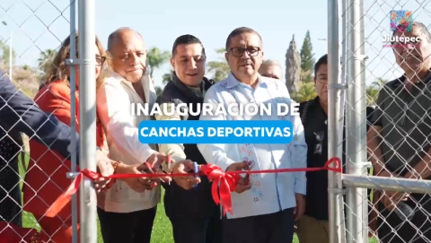 Inauguran cancha de futbol de la escuela secundaria &#039;Profesor Óscar Sánchez Sánchez&#039; en Jiutepec