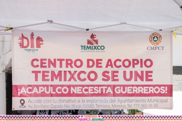 Unidos por Guerrero: Temixco habilita centro de acopio