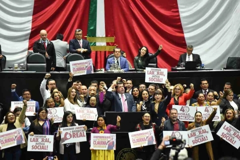 Diputados avalan la jornada laboral de 40 horas, sin dos d&iacute;as de descanso