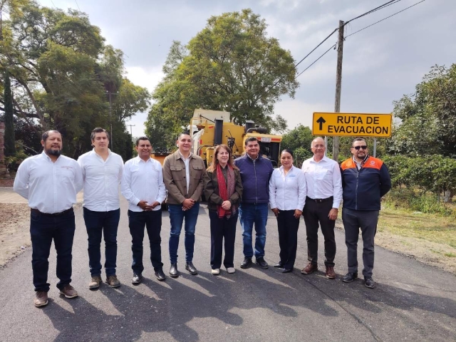 Evalúan en Ocuituco avances de la rehabilitación de las rutas de evacuación del Popocatépetl