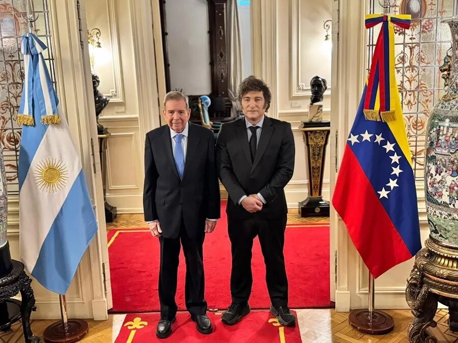 Milei recibe al opositor venezolano Edmundo González en Argentina