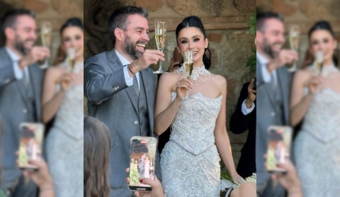 Lupita Villalobos se casa en España en ceremonia al aire libre