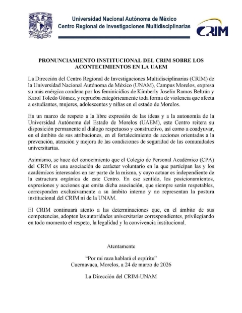 CRIM expresa solidaridad por casos de Kimberly y Karol