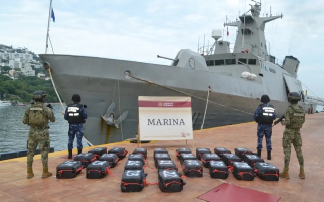 Semar decomisa cerca de una tonelada de cocaína en Acapulco