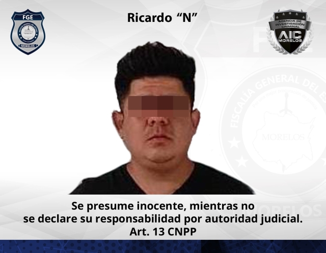 Aprehendido por presunta responsabilidad en delito de homicidio