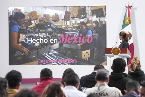 La jefa del Ejecutivo federal se refirió también al Polo de Desarrollo Económico para el Bienestar (PODECOBI), ubicado en el municipio de Huamantla, Tlaxcala, que es el de mayor avance de los 15 que el Gobierno de México tiene proyectados para la primera etapa.