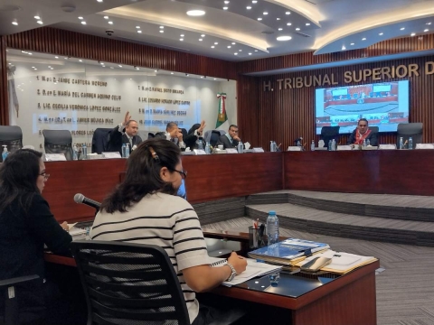 Ayer sólo acudieron 13 magistrados a sesión. 