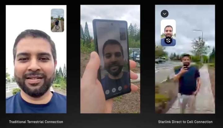 Realizan primera videollamada con un móvil conectado a los satélites de Starlink