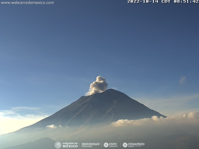 Registra Popocatépetl 94 exhalaciones en las últimas 24 horas