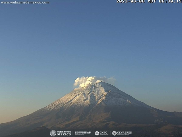 La actividad del Popocatépetl ha disminuido en días recientes.