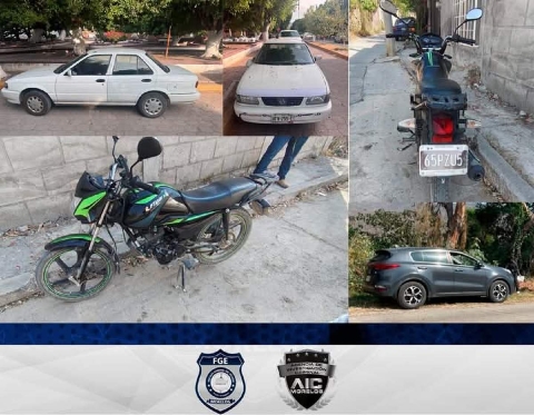 Los vehículos quedaron a cargo del Ministerio Público.