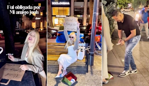 Joven busca dinero en Polanco para &#039;manifestar energía universal&#039; y desata críticas