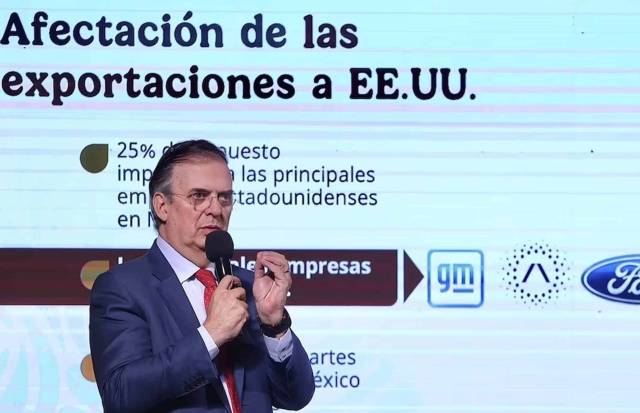 Ebrard advierte que aranceles de Trump a México elevarían precios en EU