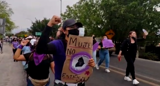 Marchan mujeres de municipios de zona poniente para exigir seguridad y justicia