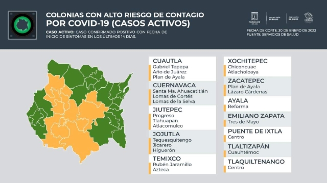 La pandemia está incrementando sus números de contagio y durante el primer mes del año se mantuvo en los municipios más poblados.