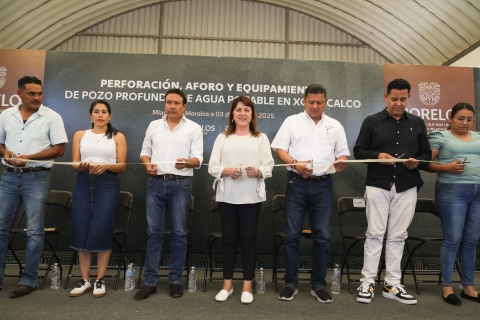 Transforma gobierno de Margarita González Saravia la vida de cientos de familias en Xochicalco con nuevo pozo de agua