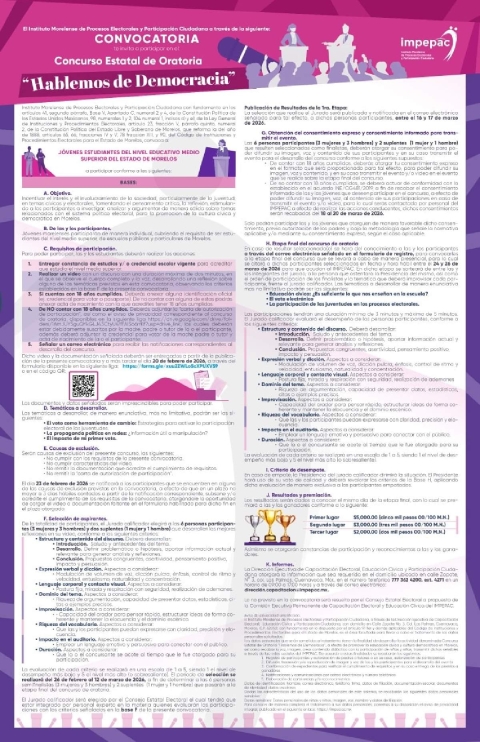 Ya est&aacute; disponible la convocatoria para los estudiantes de nivel medio superior para participar en este concurso de oratoria.
