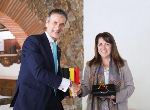 Sostiene Margarita González Saravia encuentro con embajador del Reino de Bélgica