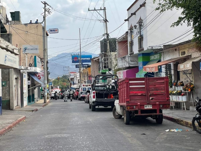 El hecho se registró en plena zona comercial de la cabecera del municipio.