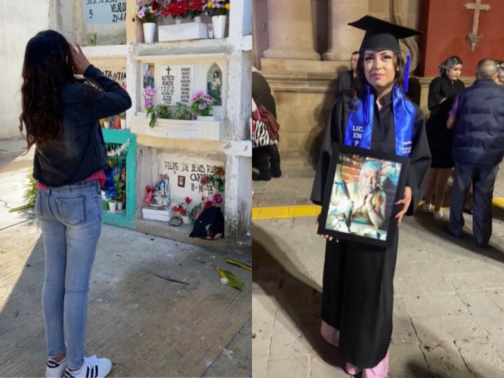 Joven dedica graduación a su abuelo fallecido y conmueve tiktok