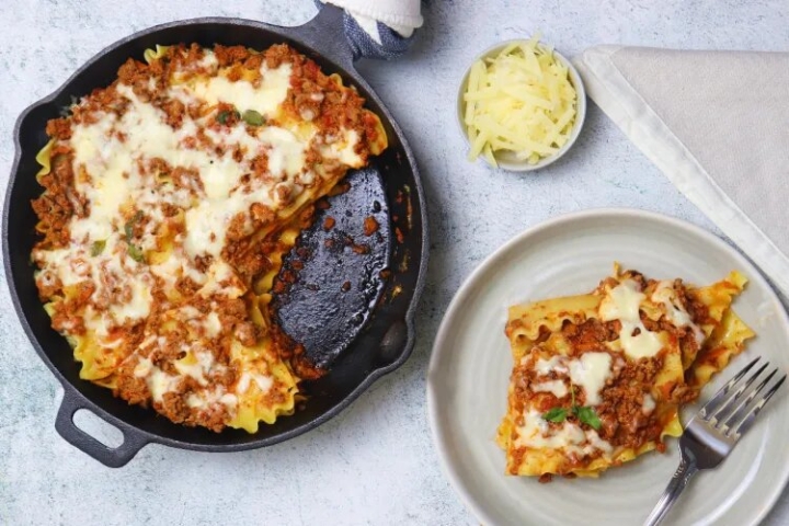 Lasaña sin horno en sartén, prepárala ¡es deliciosa!