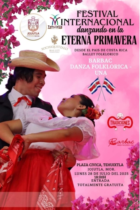 Este lunes se presentará un grupo de danza morelense y otro de Costa Rica, en la edición 2025 del Festival Internacional “Danzando en la Eterna Primavera”.