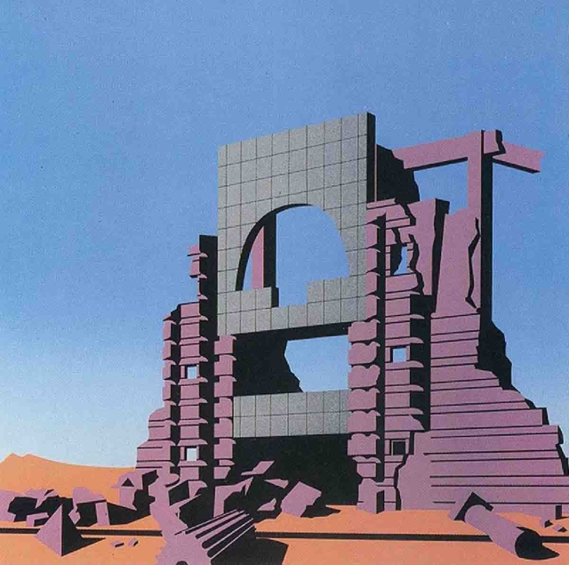 Arata Isozaki. Ilustración del proyecto “Tsukuba Center Building”. 1985.