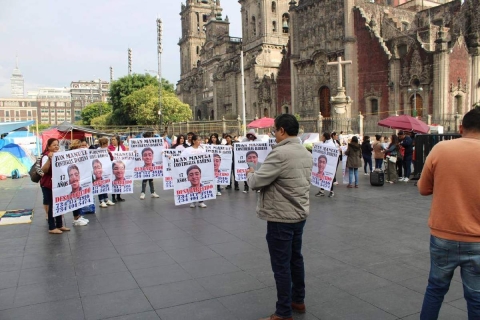 Familiares del joven acudieron hasta la CDMX para solicitar apoyo en la búsqueda del joven Juan Manuel.