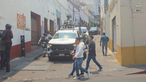 El hecho tomó por sorpresa a comerciantes y transeúntes.