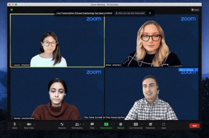 Zoom habilitó la transcripción automática también para los usuarios gratuitos