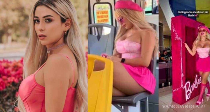 Mujer causa revuelo en redes con su atuendo para ver Barbie