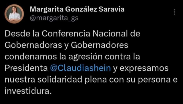 Condena Conago agresión en contra de la presidenta Claudia Sheinbaum