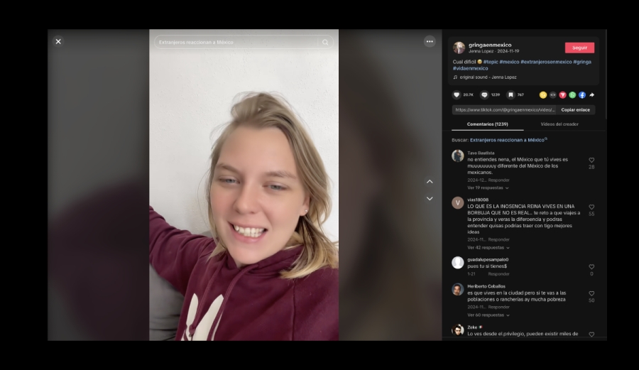 Tiktoker estadounidense se viraliza al decir que vivir en México no es difícil